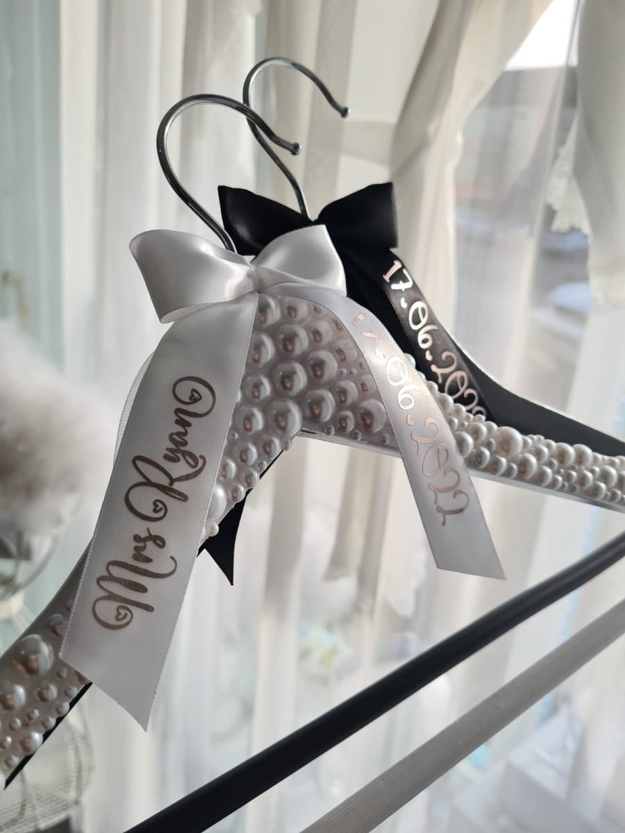 Mr&Mrs Personalised Wedding Hanger Set - Image 3