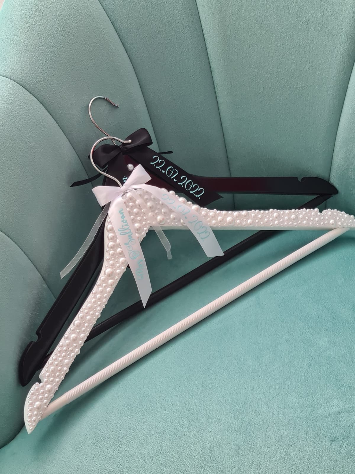 Mr&Mrs Personalised Wedding Hanger Set - Image 6