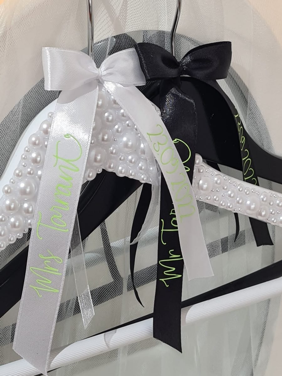 Mr&Mrs Personalised Wedding Hanger Set - Image 10