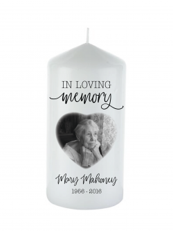 Personalised Memorial Candle - In Loving Memory - Short