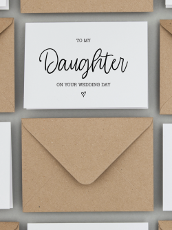 simple minimal To My Daughter Son on your wedding day
