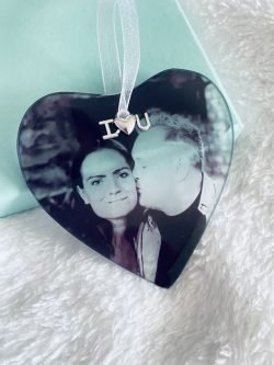 Personalised Heart Ornament Keepsake with charm