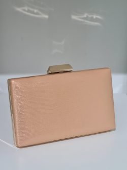 Peach Gold clutch bag