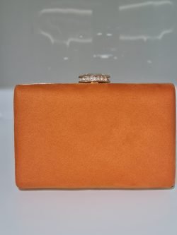 Orange clutch bag