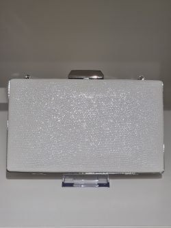 White/Silver evening bag