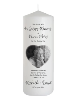 Personalised Memorial Candle – Lit In Loving Memory of – Tall