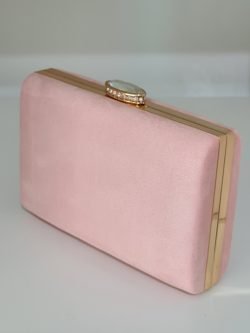 Pink clutch bag
