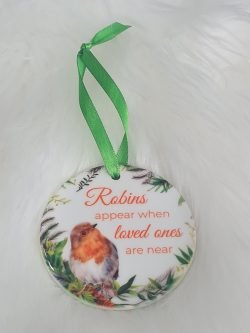 "Robin" memorial ornament