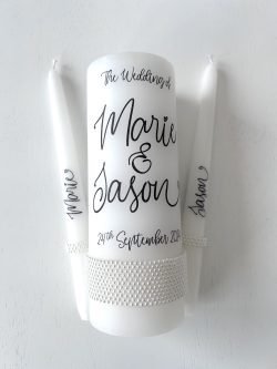 Personalised Pearl Unity Candles