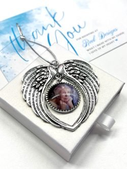 Angel Wing Photo Memorial Ornament 