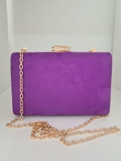 Purple clutch bag