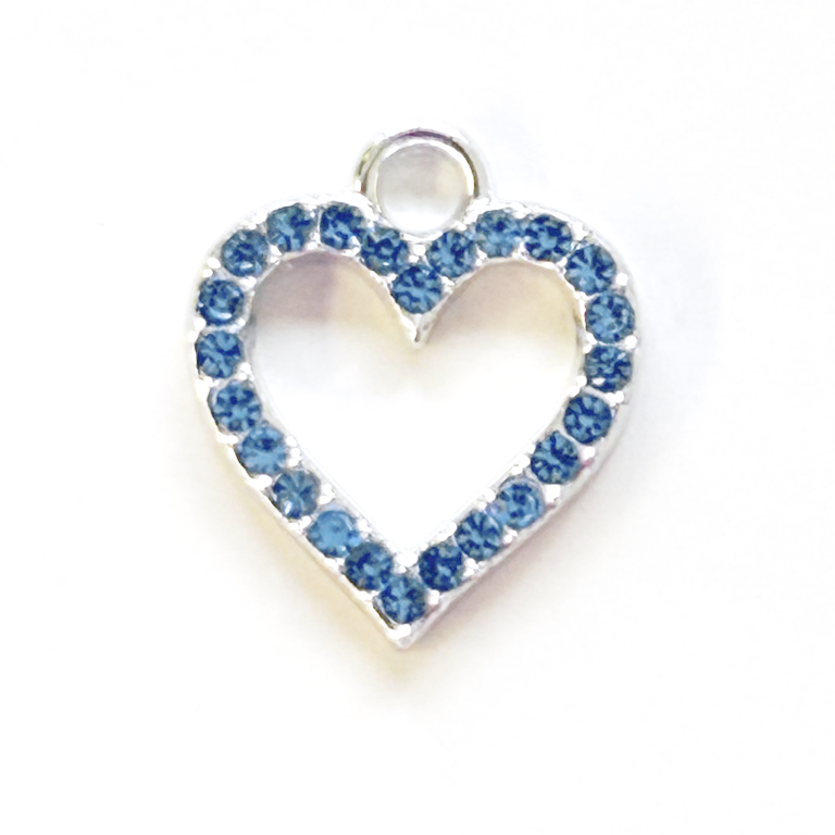 Blue Rhinestone Heart