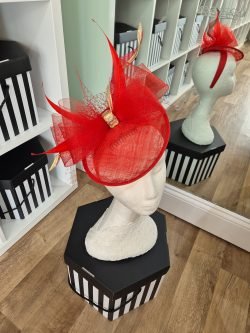 Red hat with bow