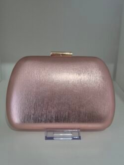 Rose gold clutch bag