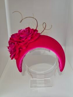 Fuchsia pink headpiece