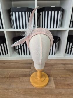 Blush pink headpiece