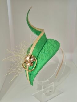 Green and gold headpiece
