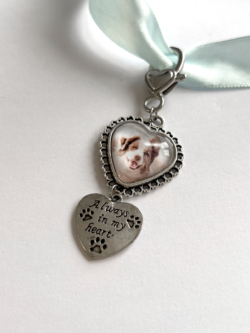 Personalised Pet Memorial Charm for Wedding Bouquet