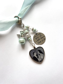 Memorial Angel Bouquet Charm with Photo